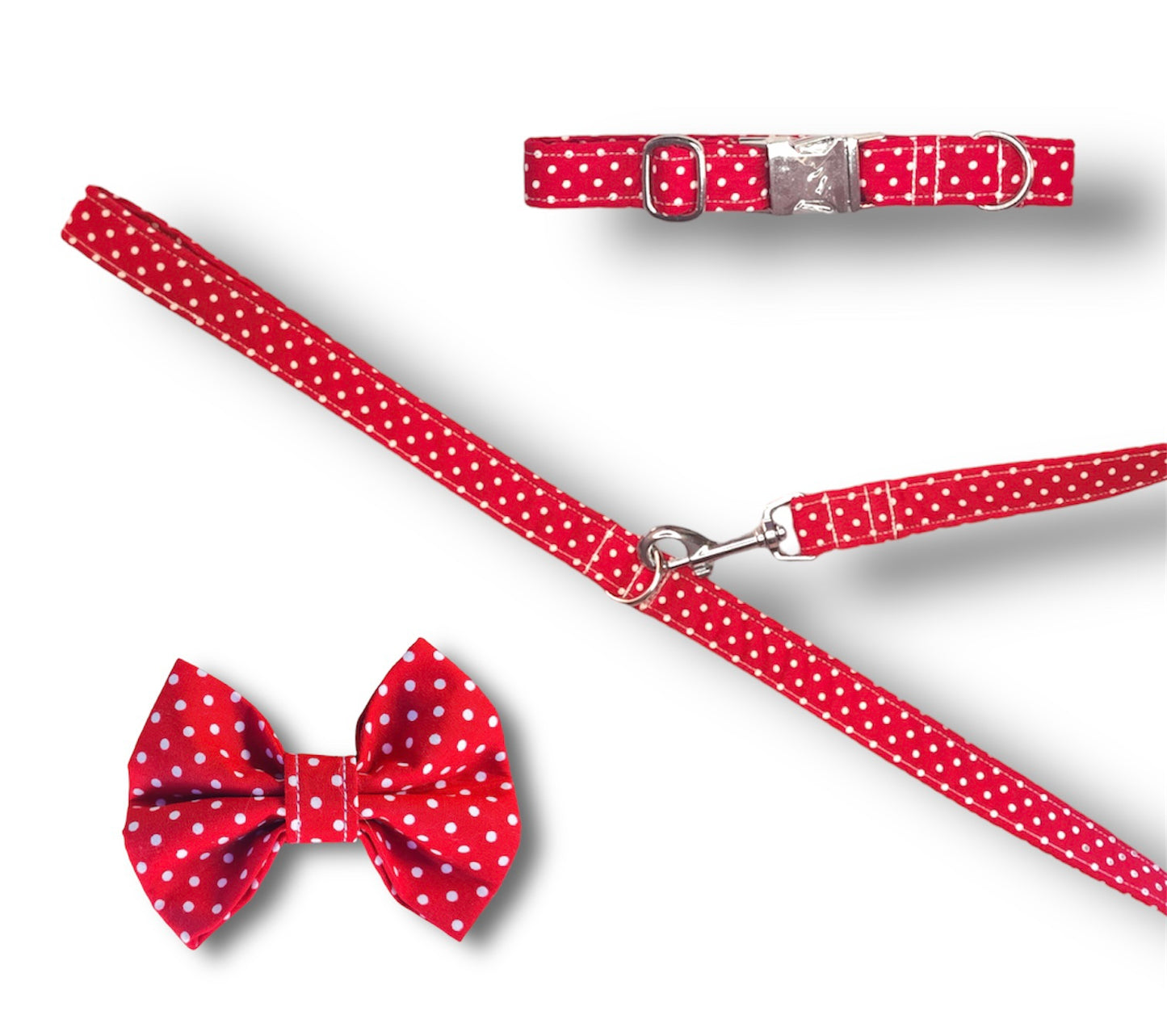 Polka dots print dog collar