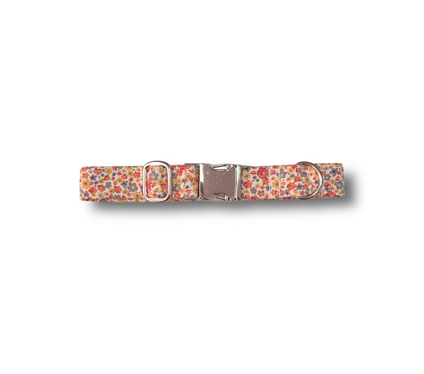 Orange Ditsy Dog collar/lead