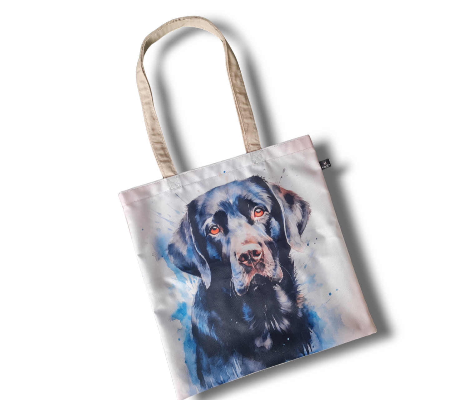 Tote bag - watercolour black Labrador