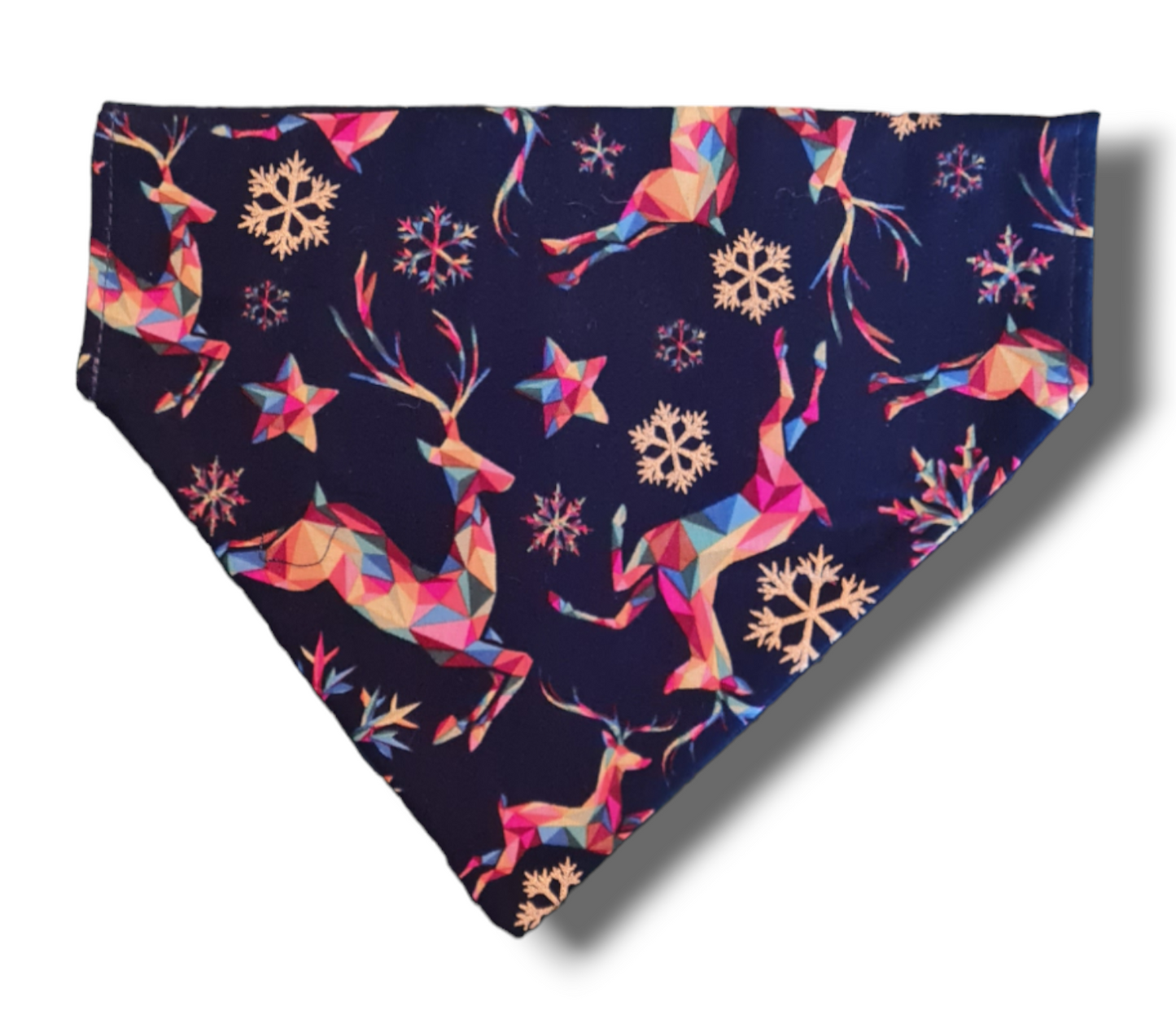 Christmas geo star snowflakes & reindeer bandana