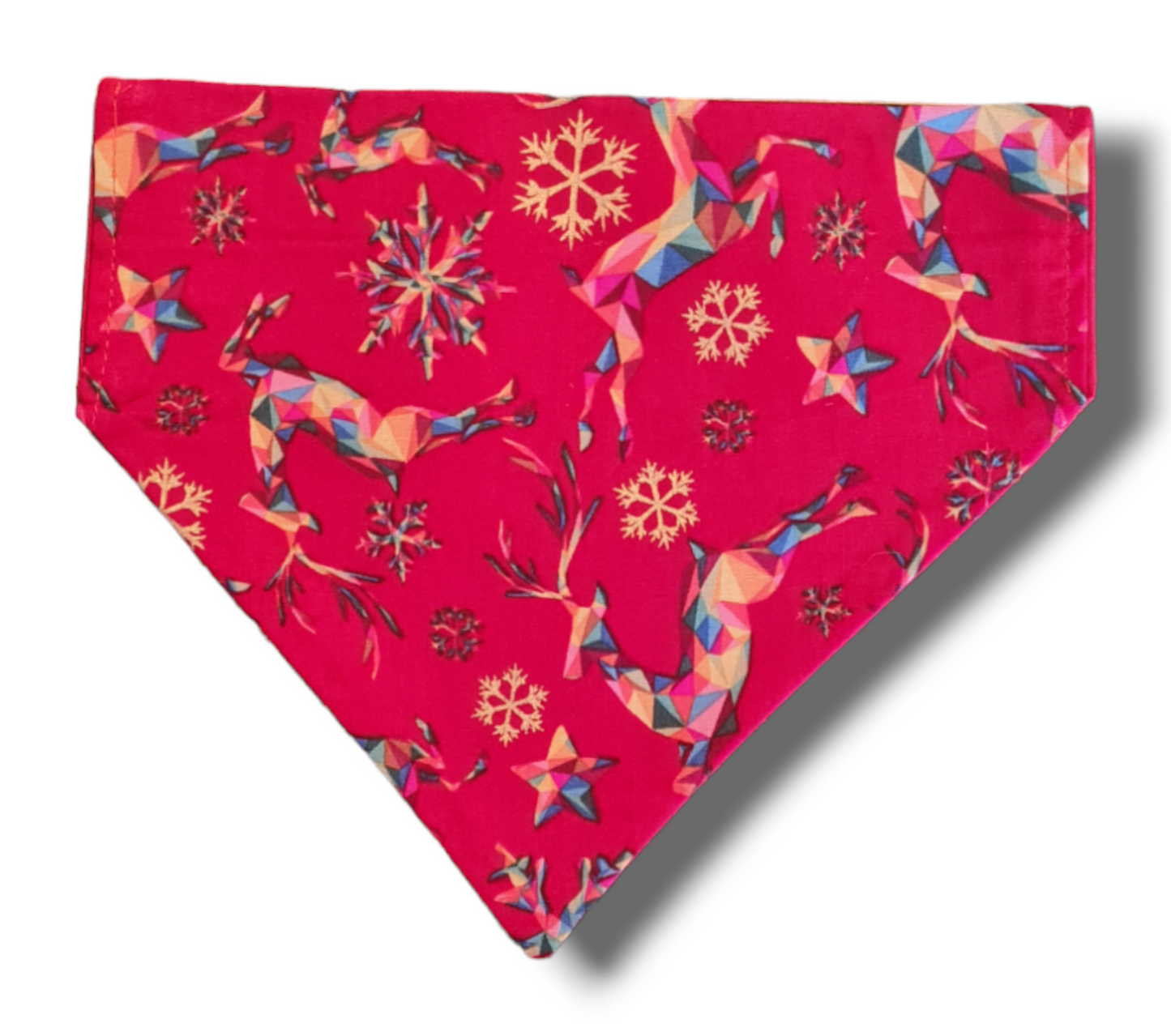 Christmas geo star snowflakes & reindeer bandana
