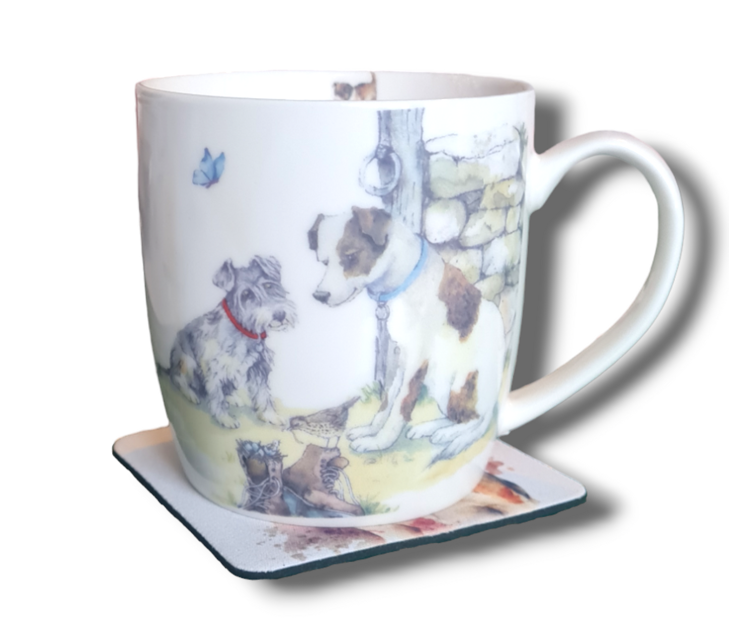 Neoprene watercolour dog breed portrait coaster