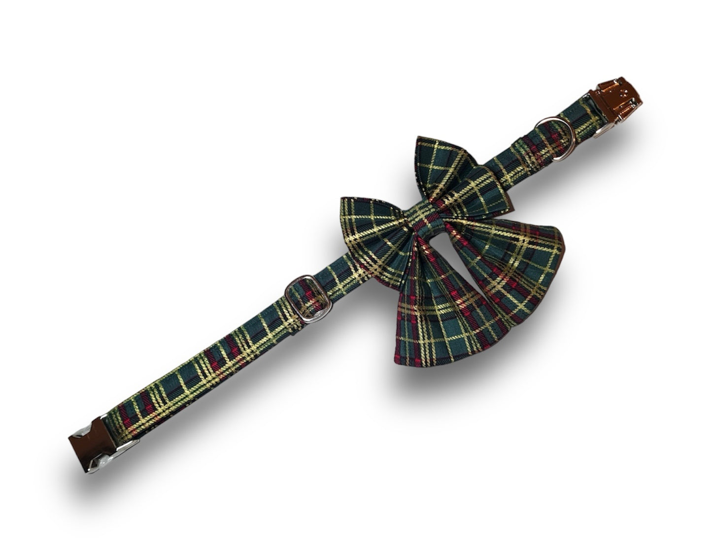 Festive Christmas dog collar and sailor bow