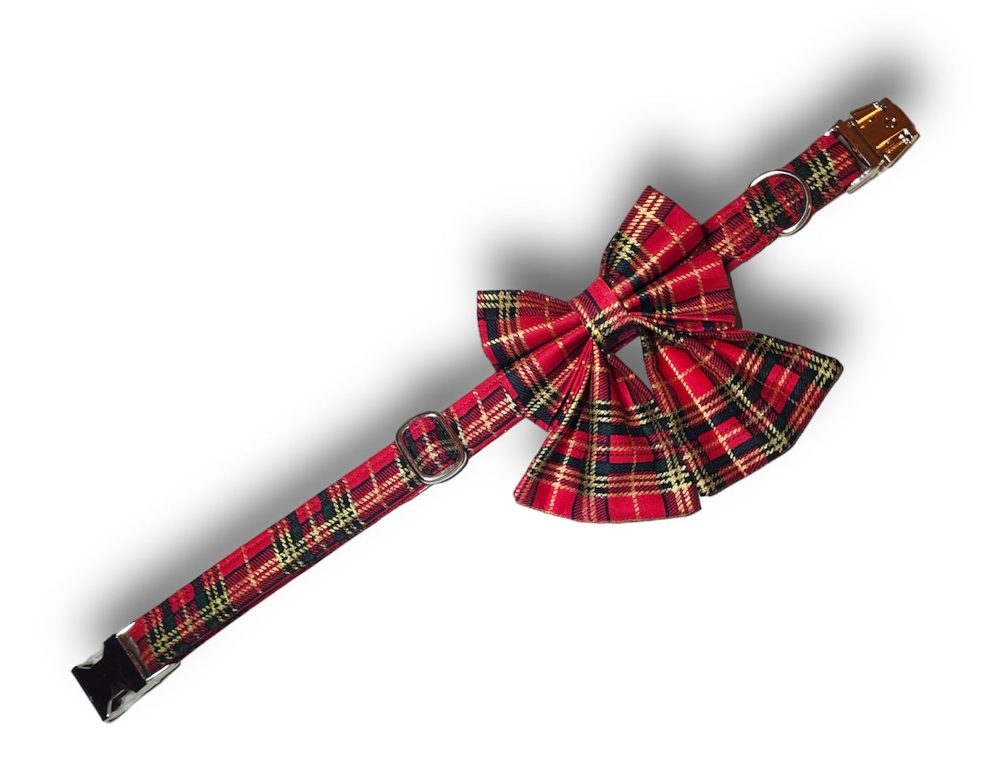 Festive Christmas dog collar and sailor bow