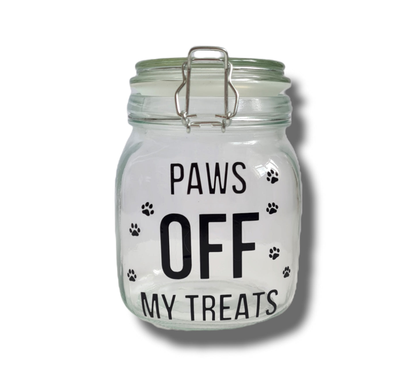 Dog ‘paws off my treats’ jar