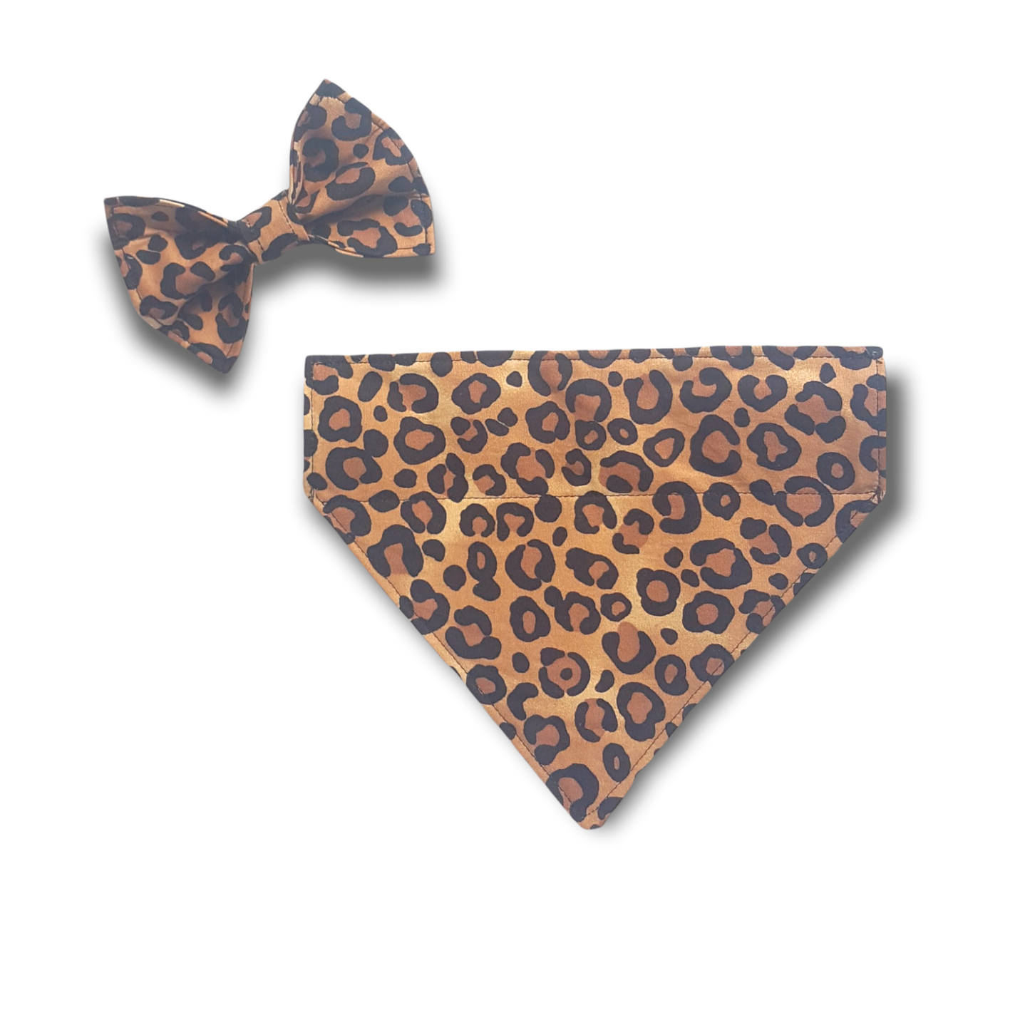 Leopard print dog bandana
