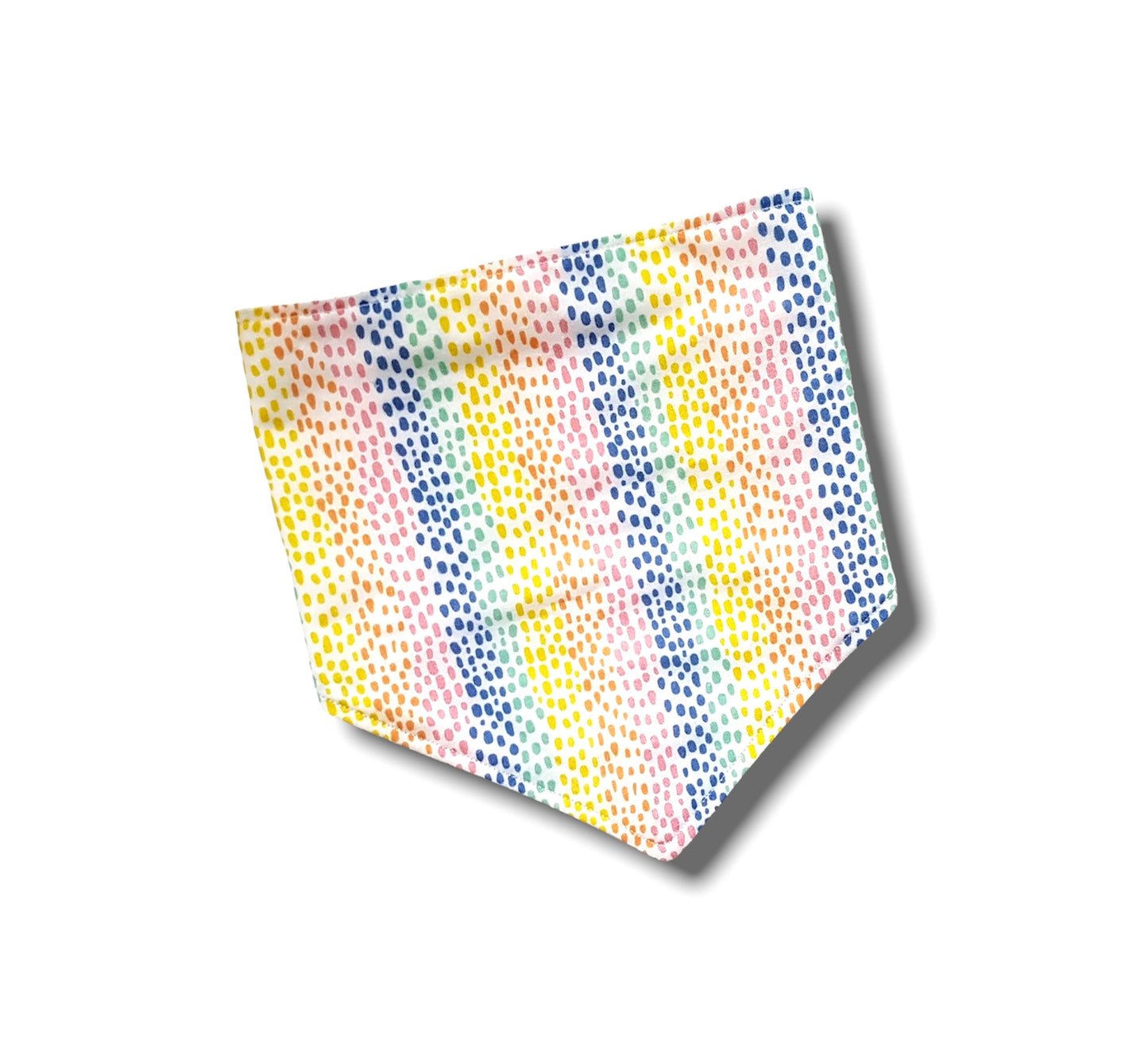 Rainbow print clip on dog bandana