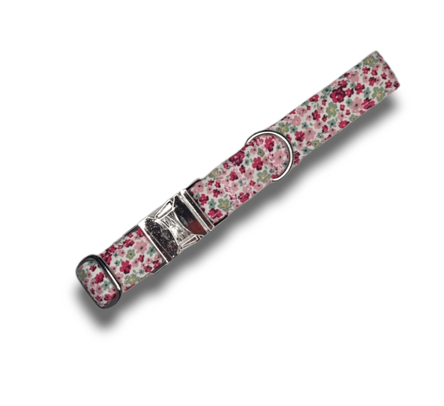 Pink Ditsy Dog collar/lead