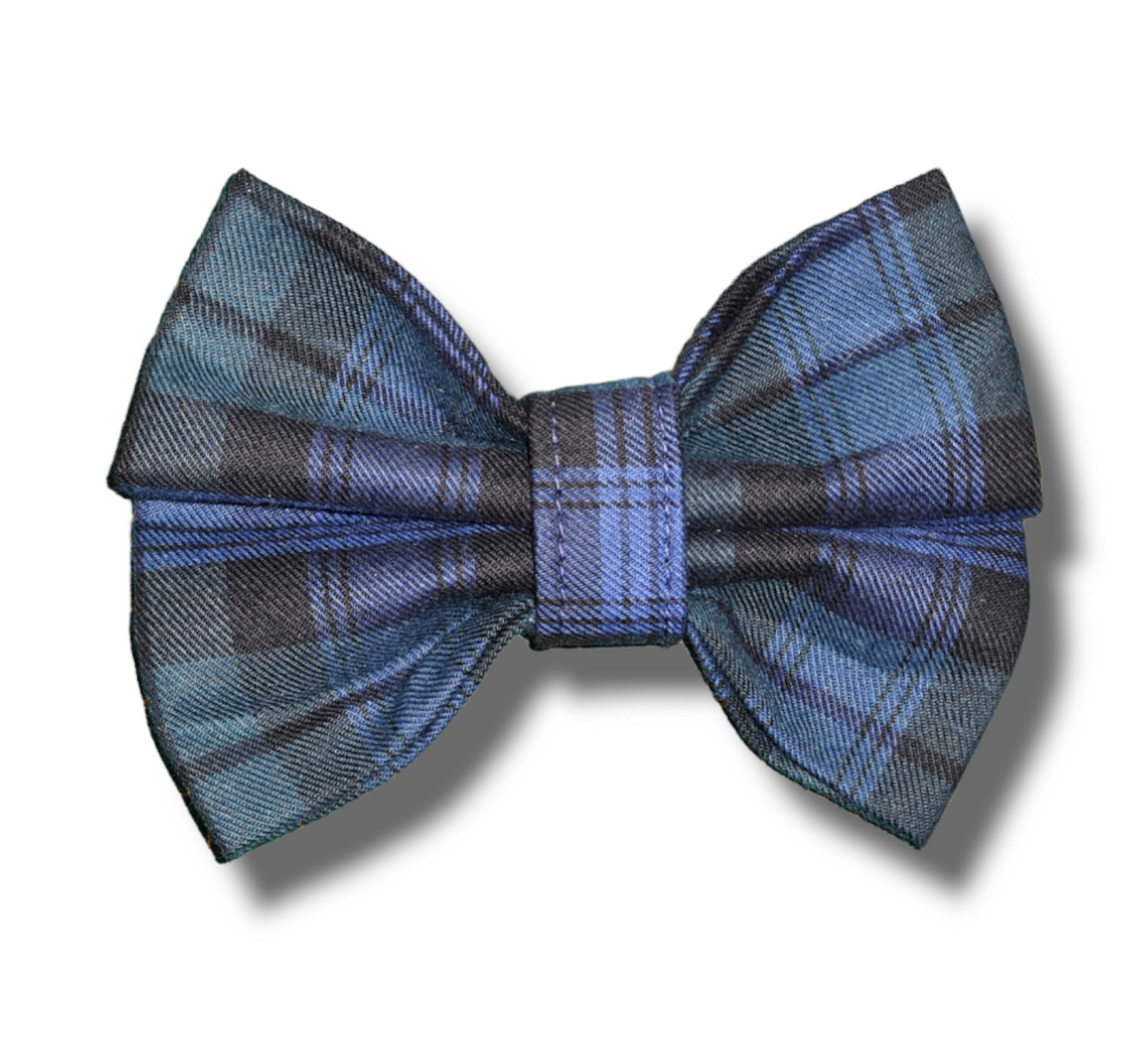 Blue & green black watch Tartan Dog Bow Tie