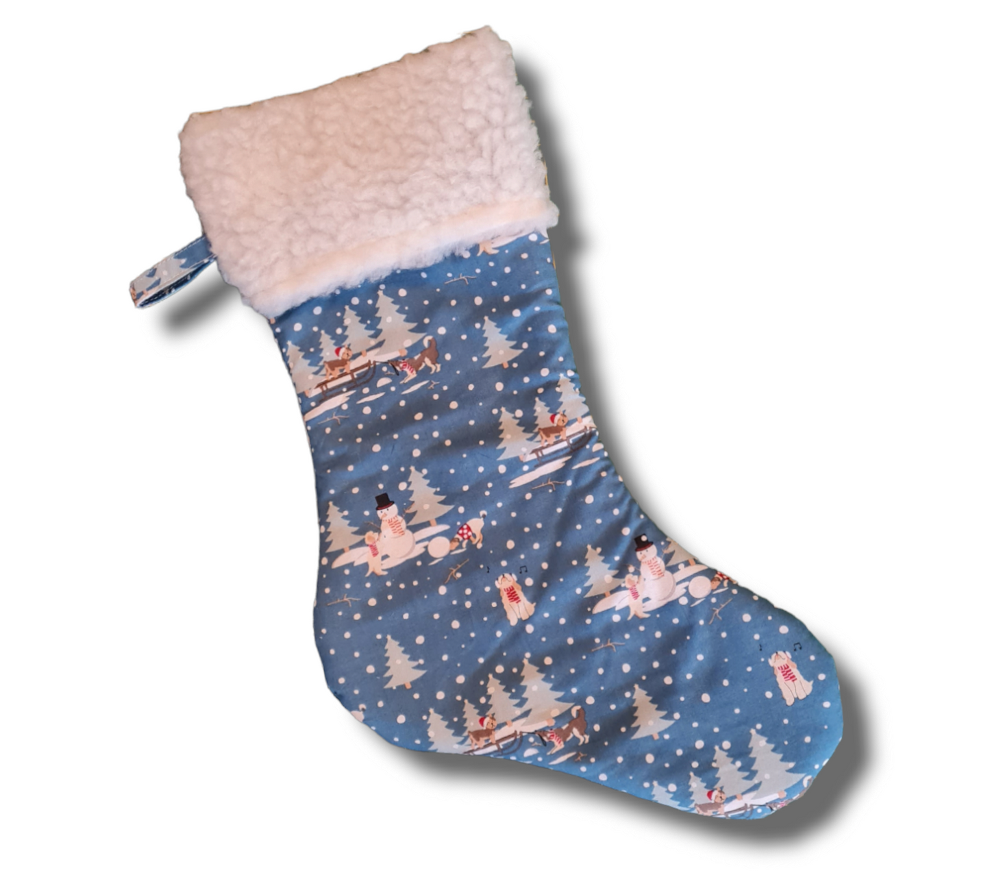 Christmas stocking - festive dogs