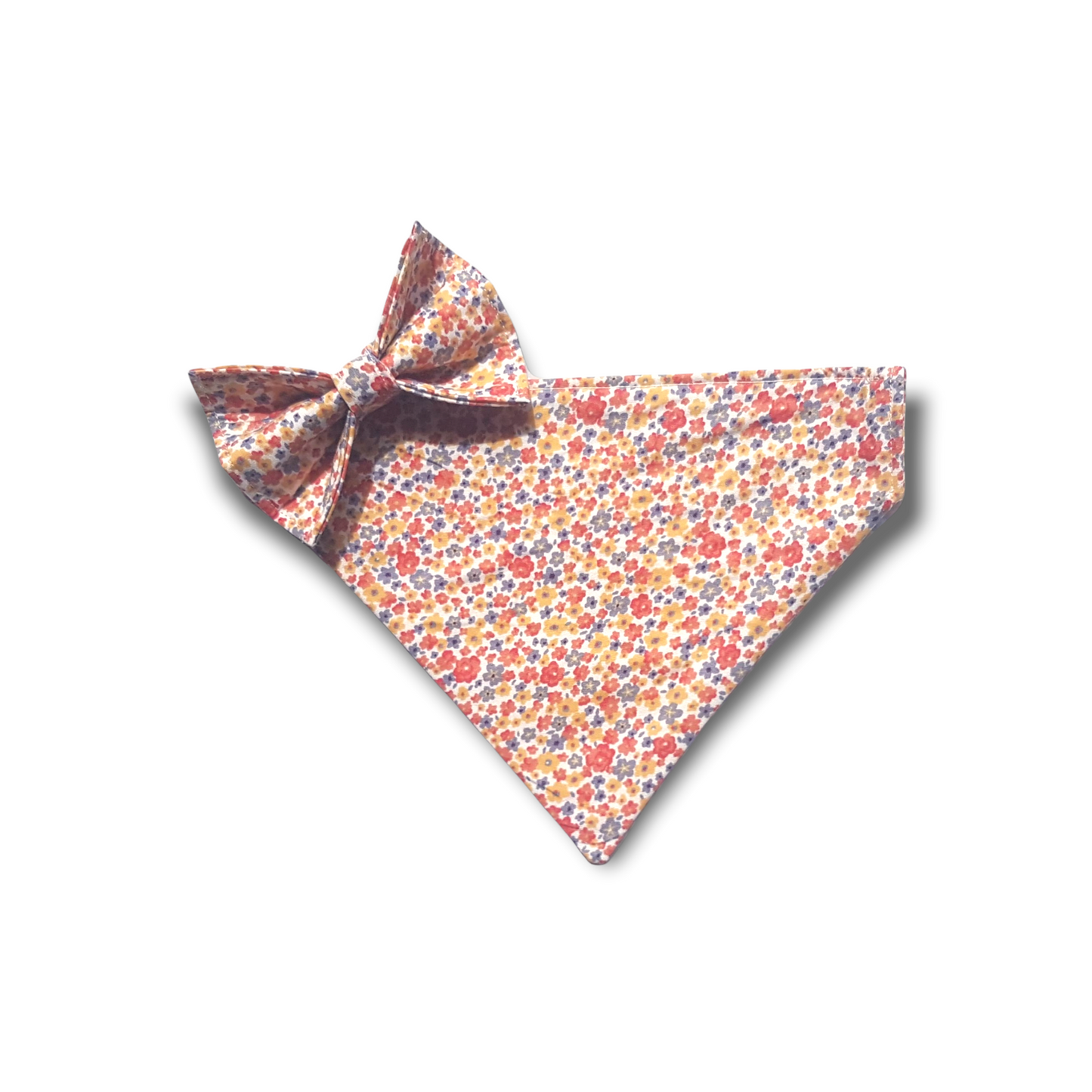 Orange Ditsy print Dog Bandana