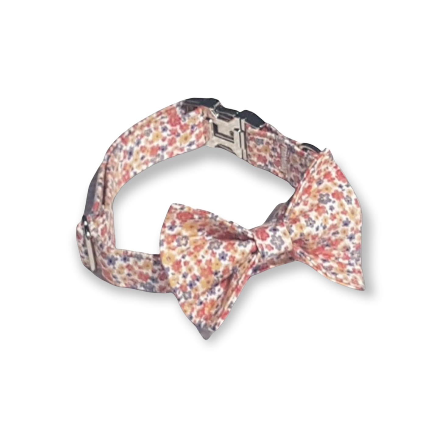 Orange Ditsy Print Dog Bow Tie
