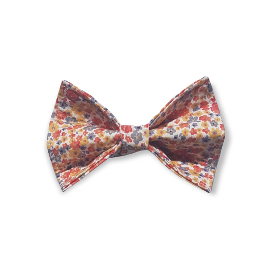 Orange Ditsy Print Dog Bow Tie