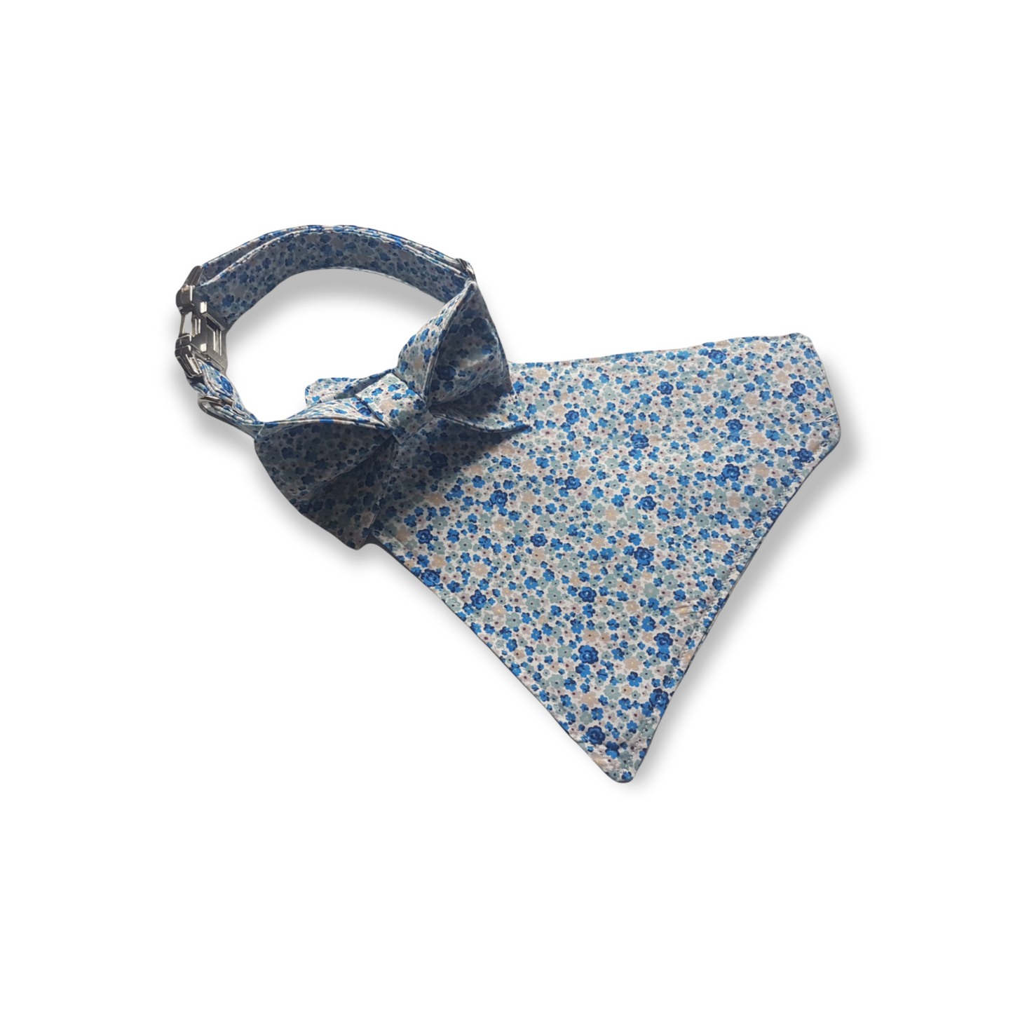 Blue Ditsy Print Dog Bandana