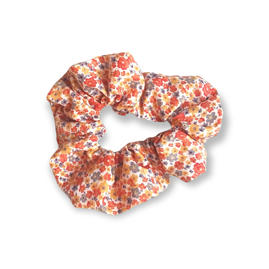 Orange ditsy scrunchies