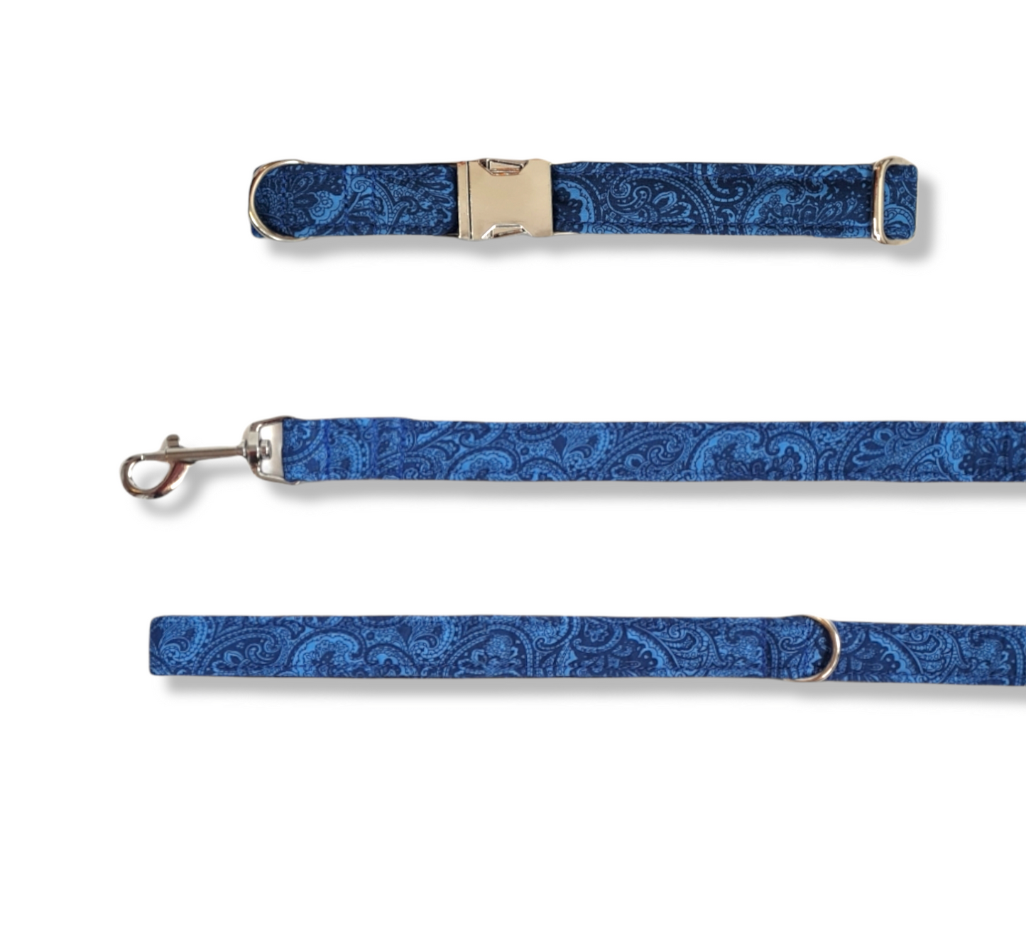 Blue paisley dog Collar/Lead