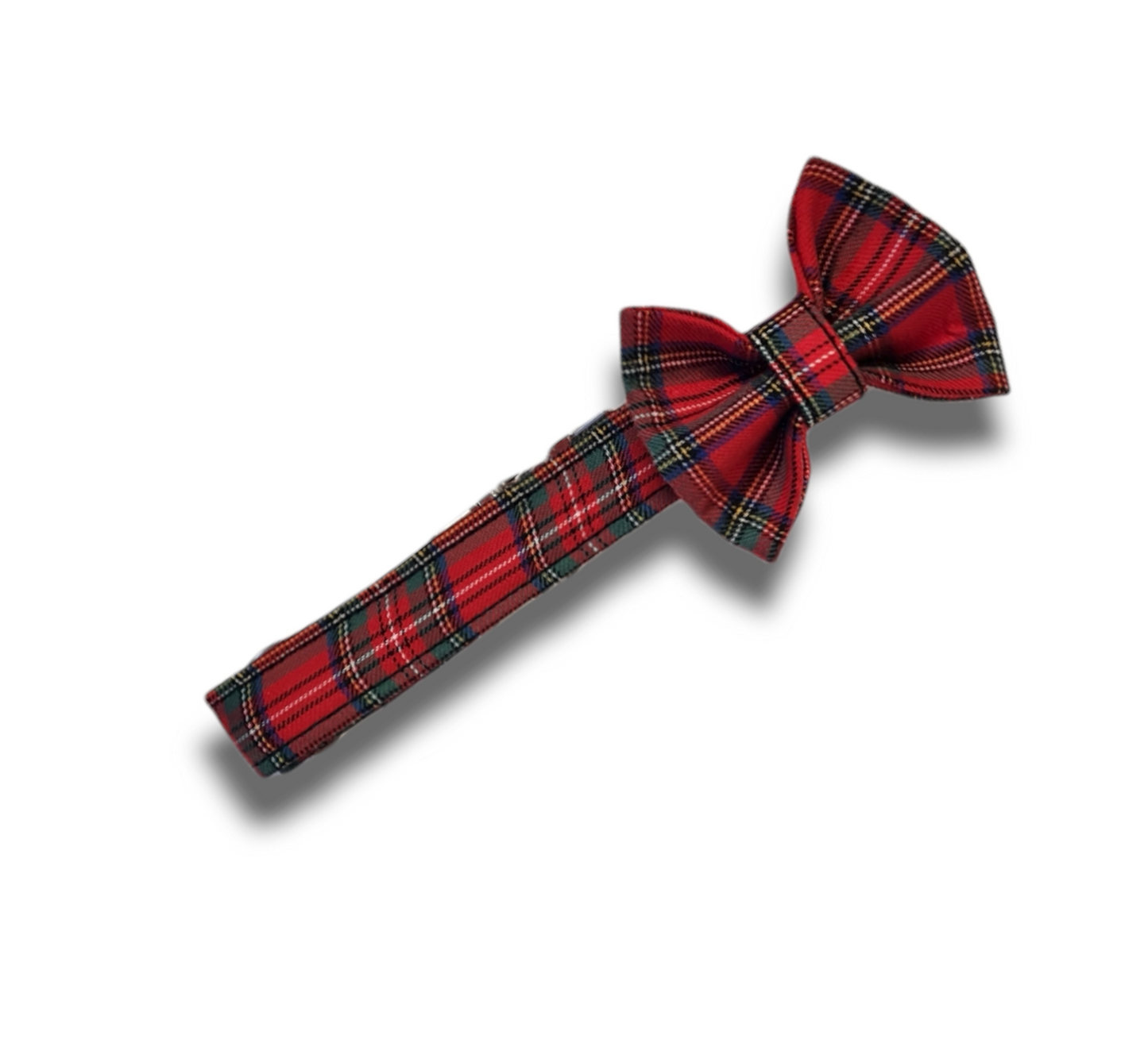 Red and Black Tartan Dog Bow Tie