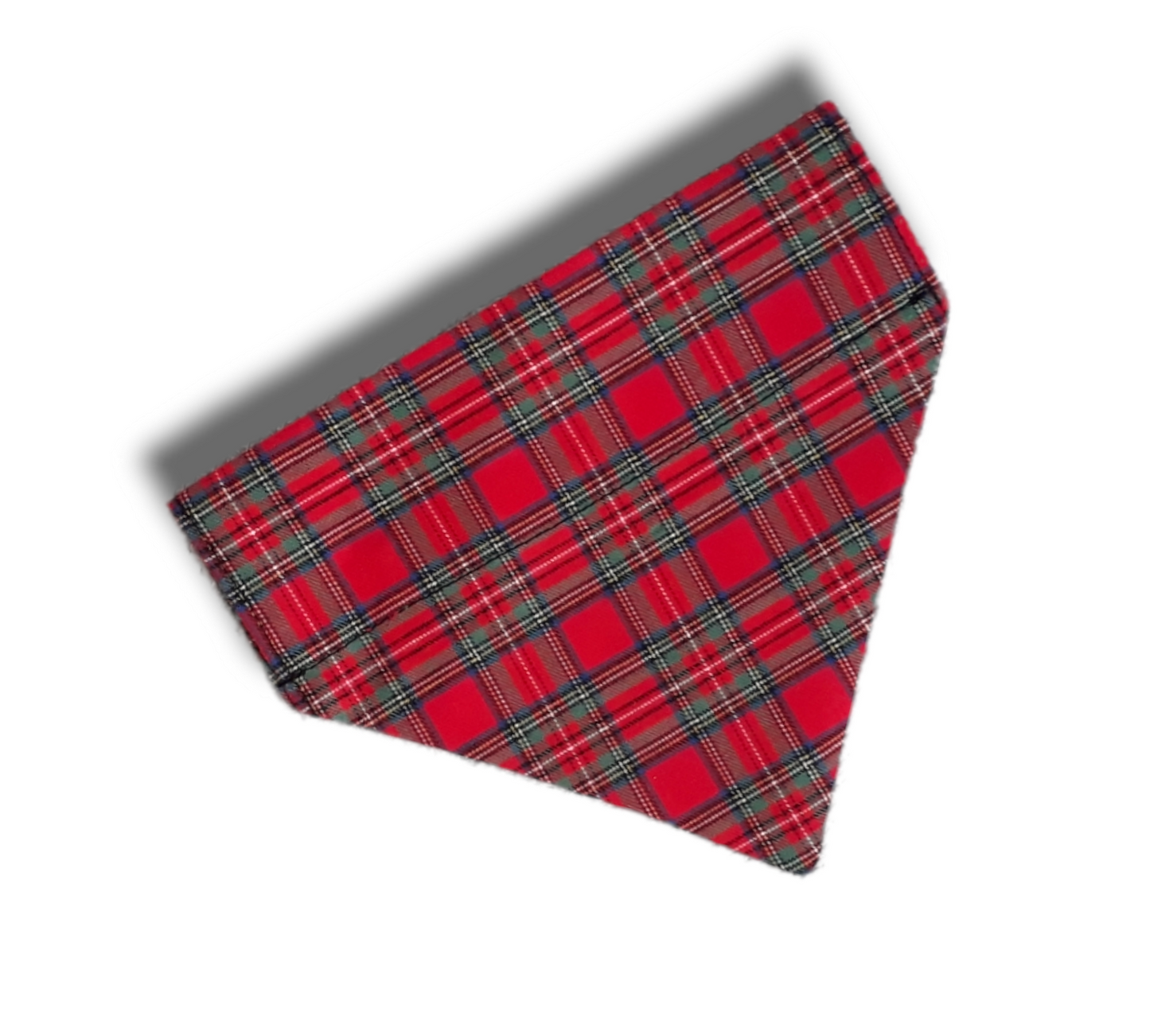 Red and Black Tartan Dog Bandana