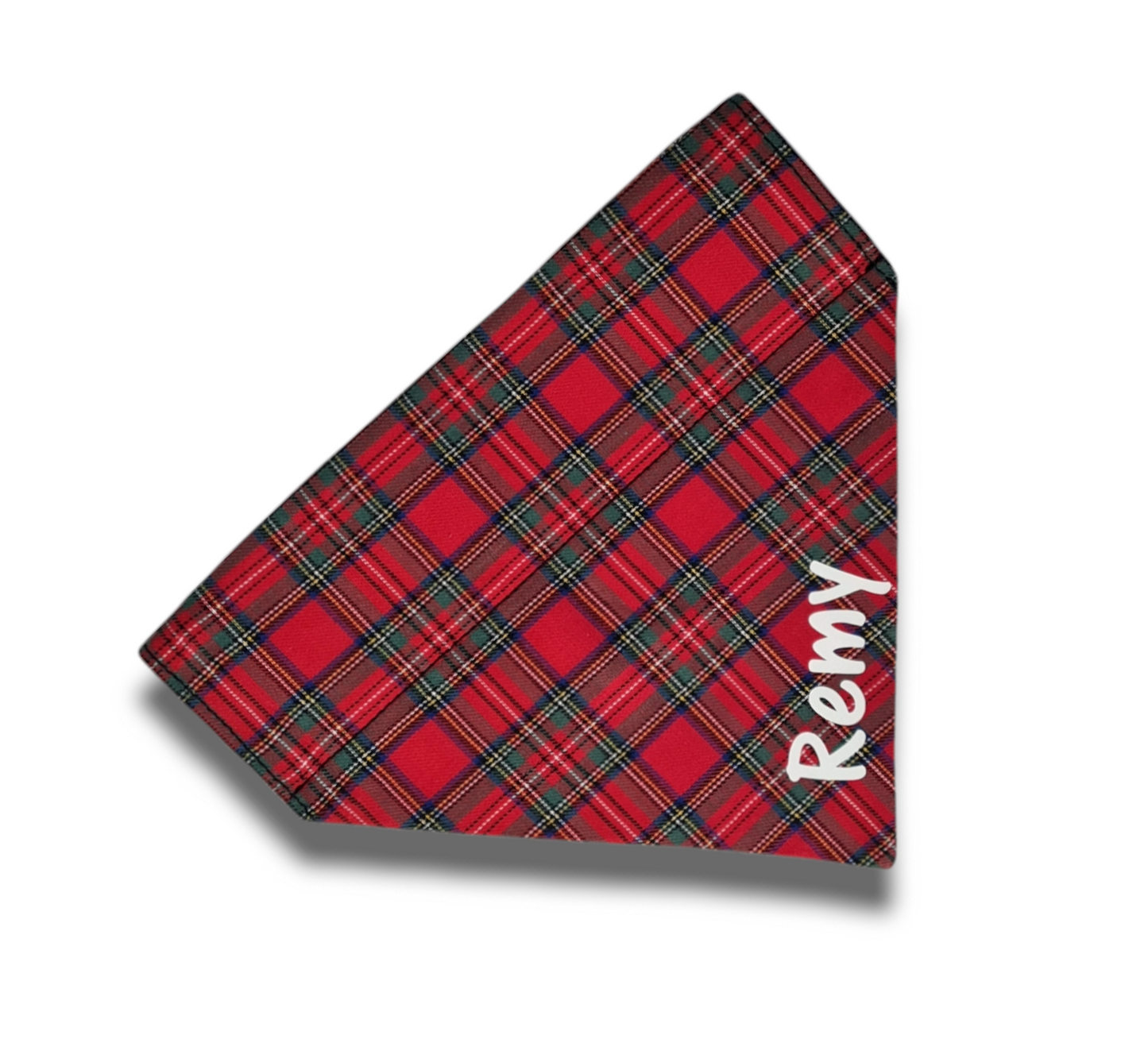 Red and Black Tartan Dog Bandana