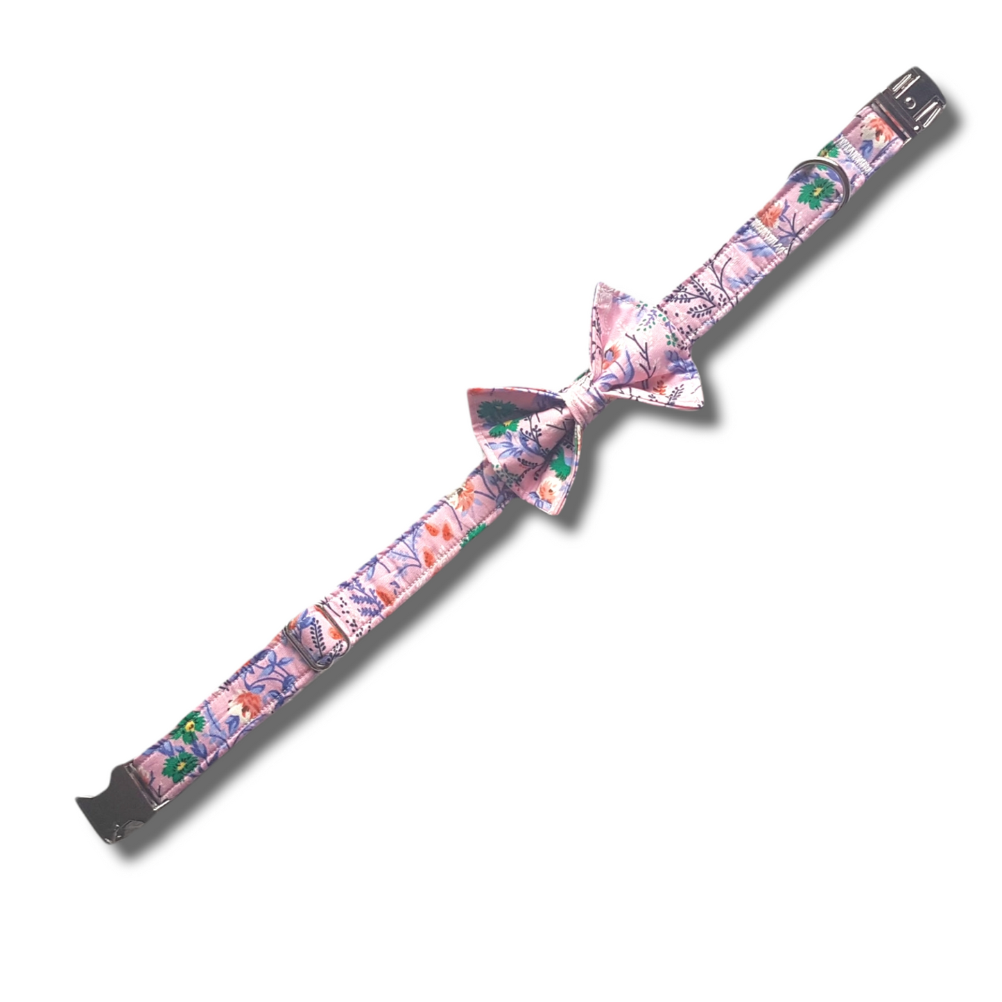 Floral Lead and Collar, pink or blue