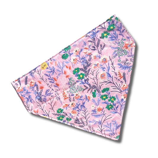 Pink Floral Dog Bandana