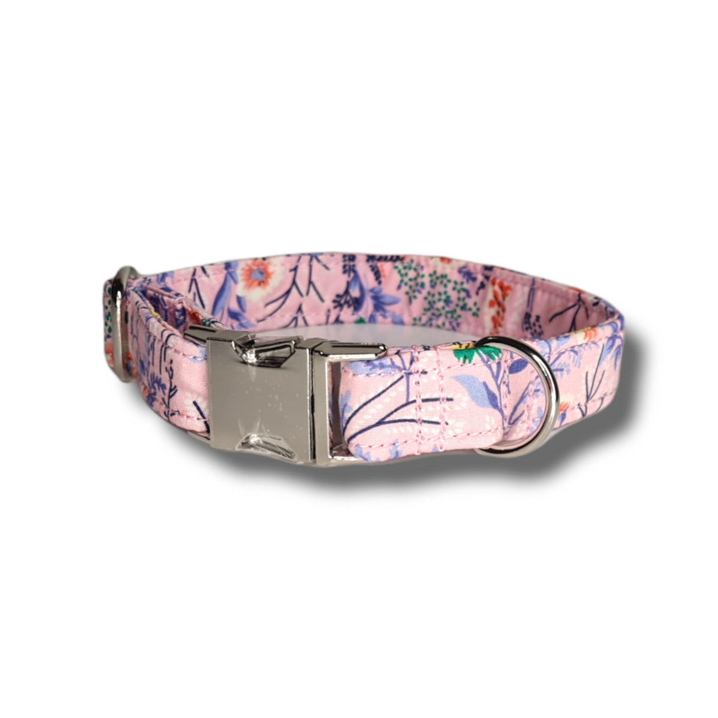 Floral Lead and Collar, pink or blue