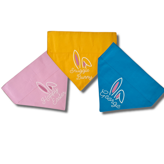 Easter dog bandana *happy easter*Snuggle bunny*