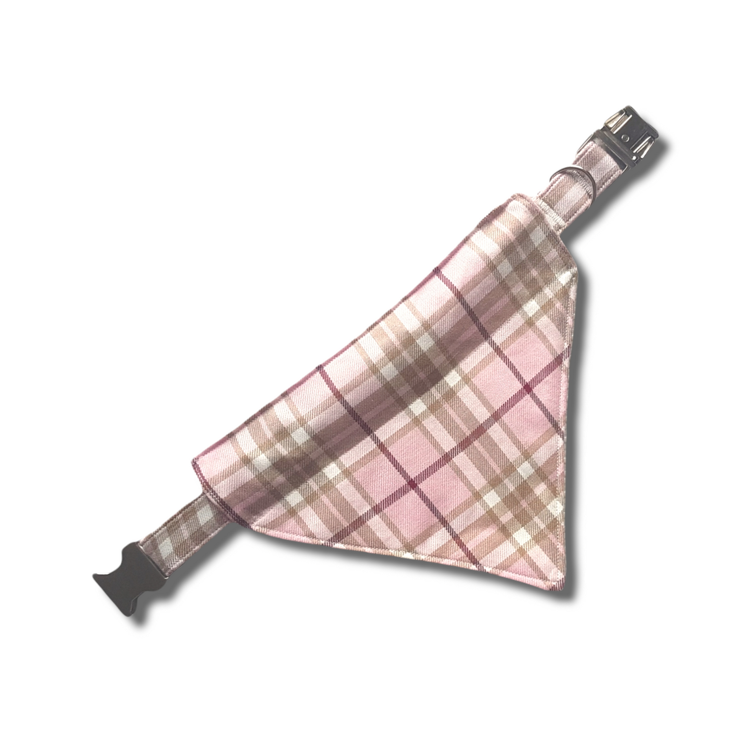 Pink tartan Dog Bandana