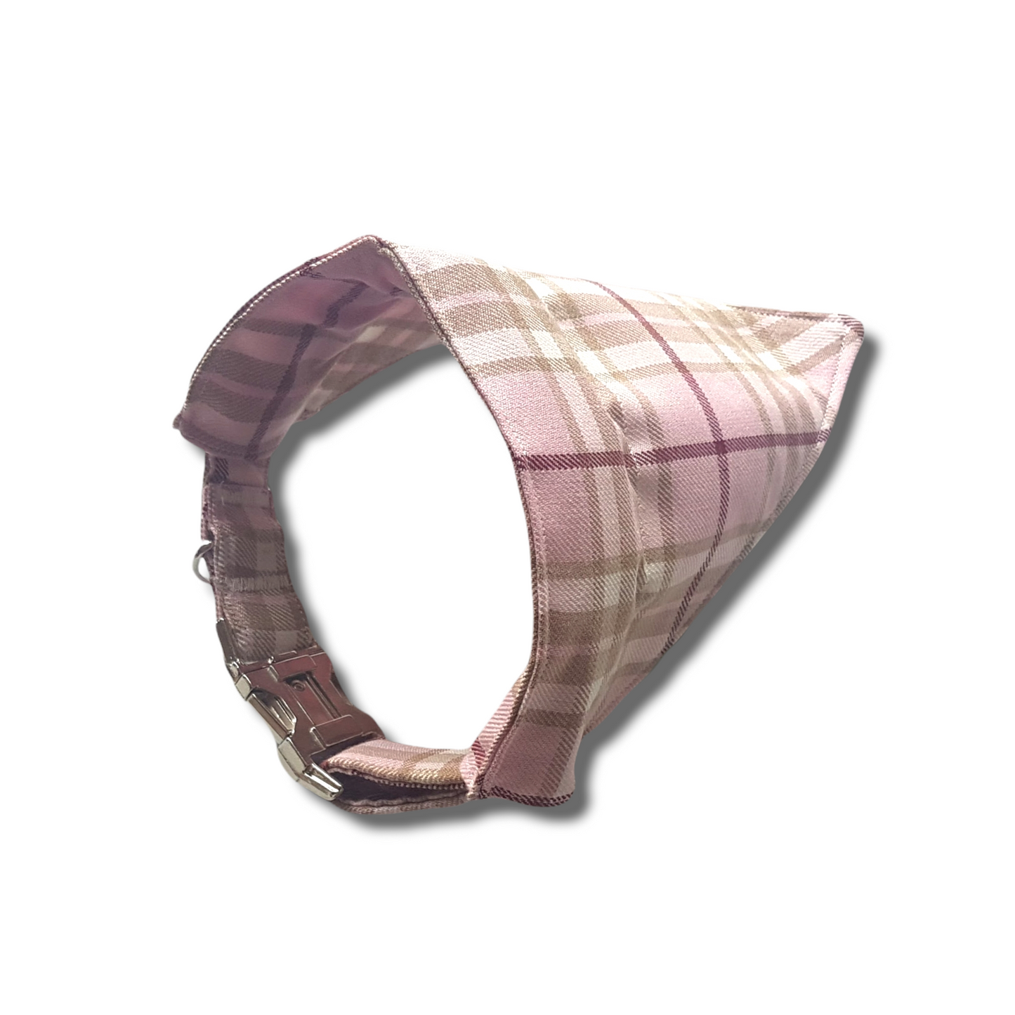 Pink tartan Dog Bandana