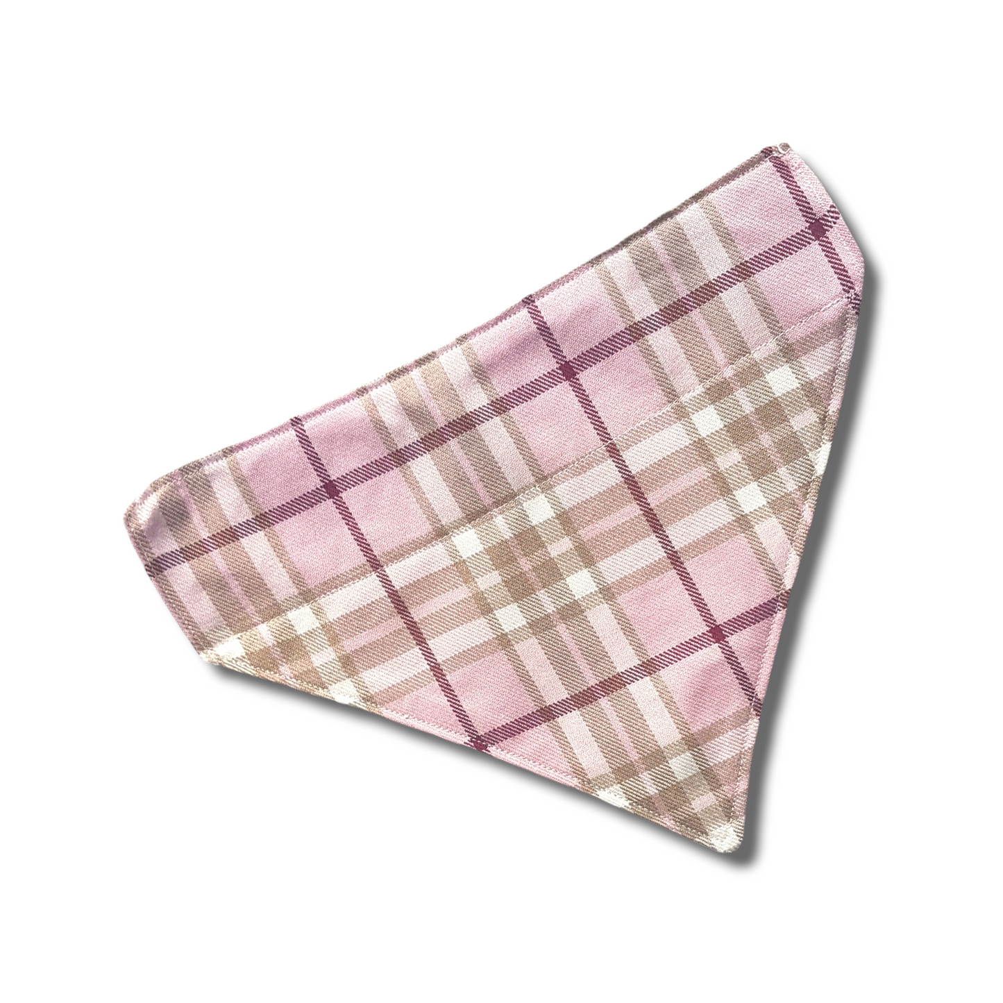 Pink tartan Dog Bandana