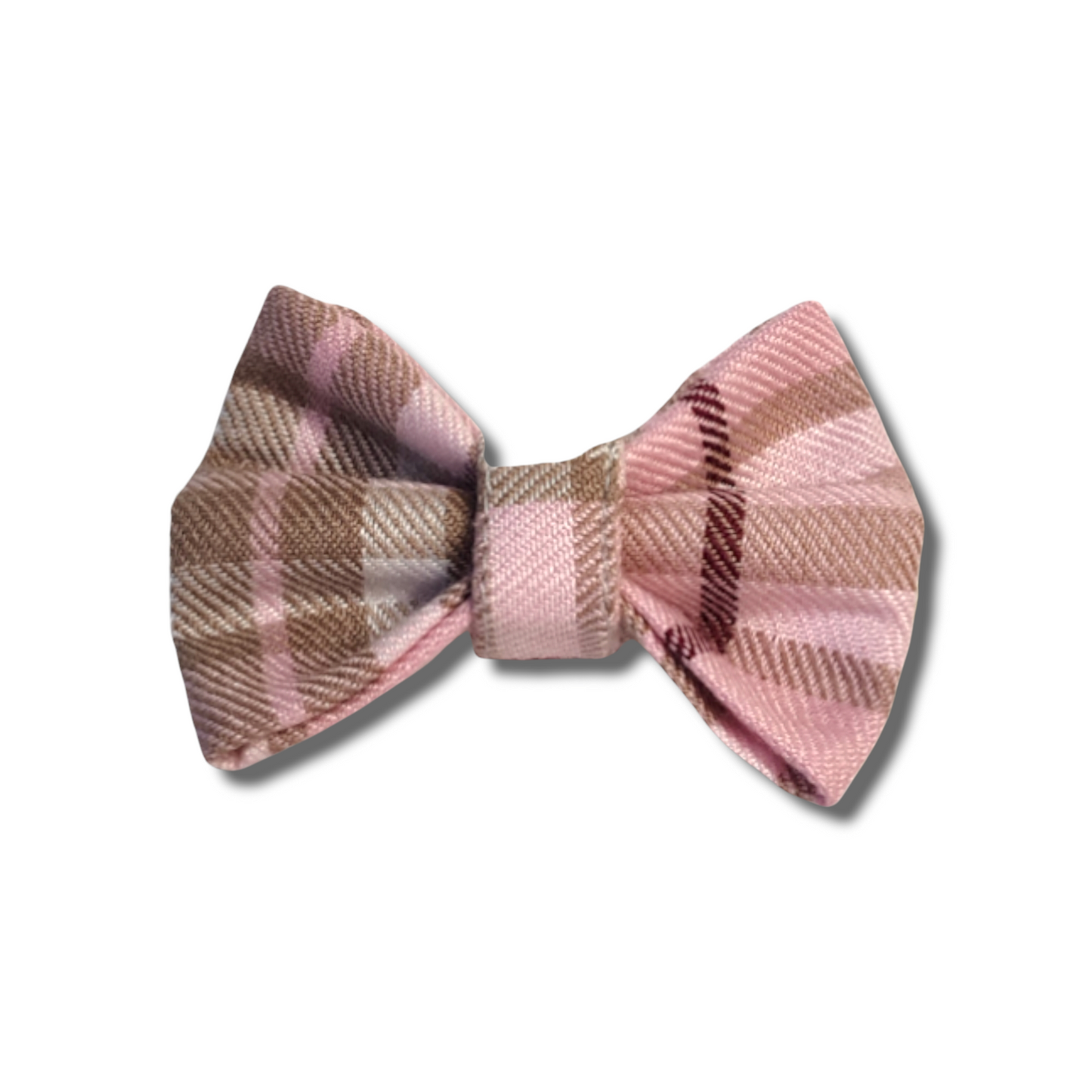 Pink Tartan Dog Bow Tie