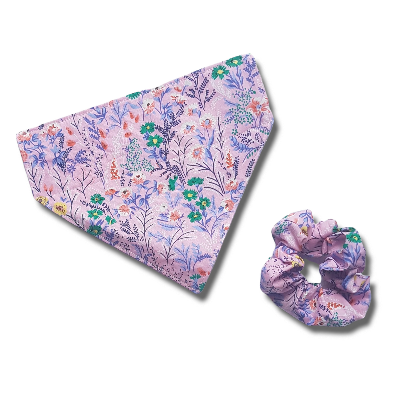 Pink Floral scrunchies