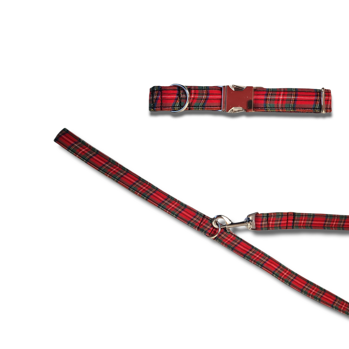Red and Black Tartan Collar/Lead