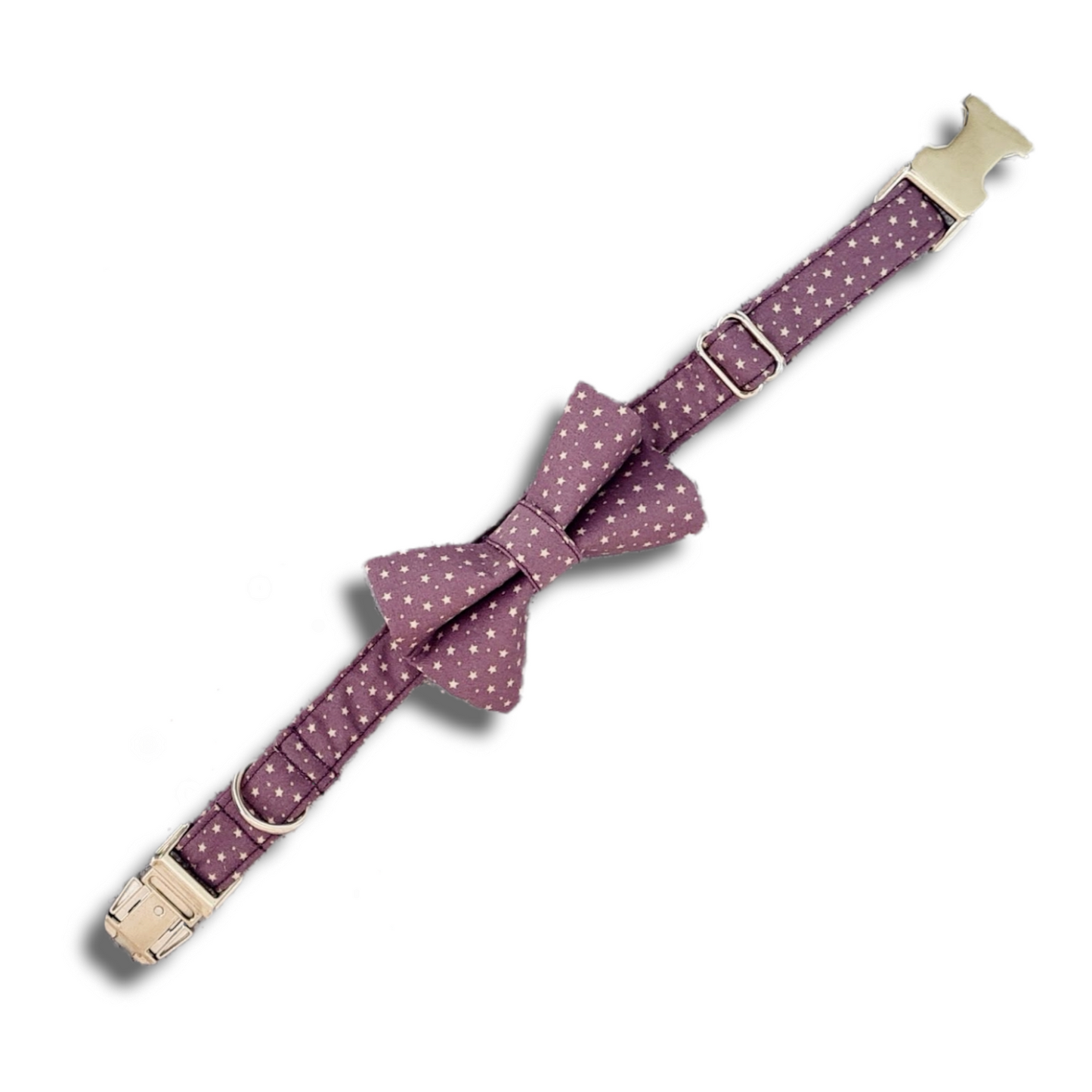 Small star and dots print dog collar, tiny stars