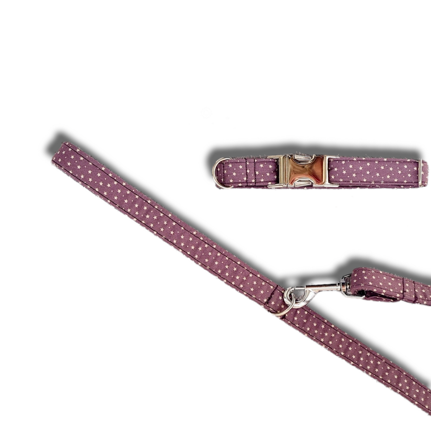 Small star and dots print dog collar, tiny stars