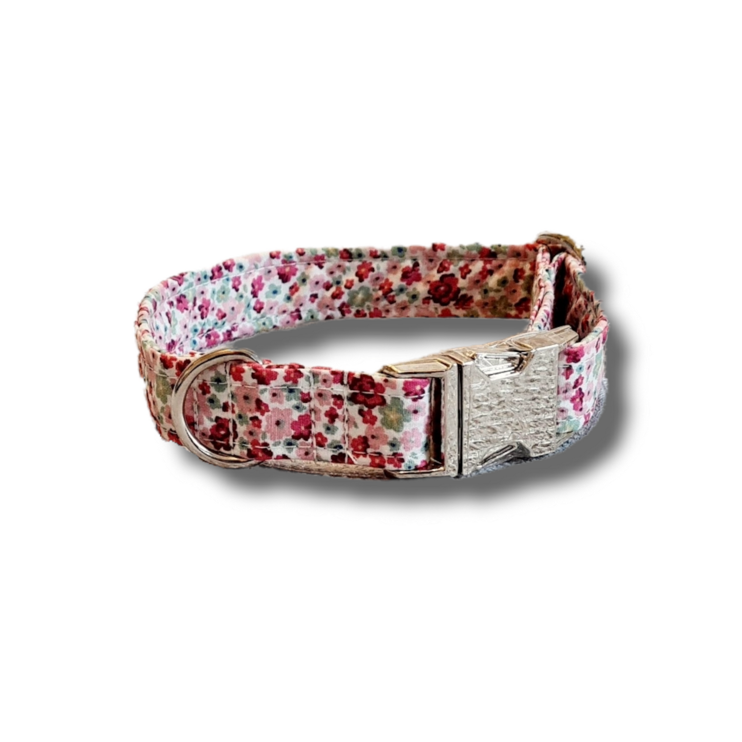 Pink Ditsy Dog collar/lead