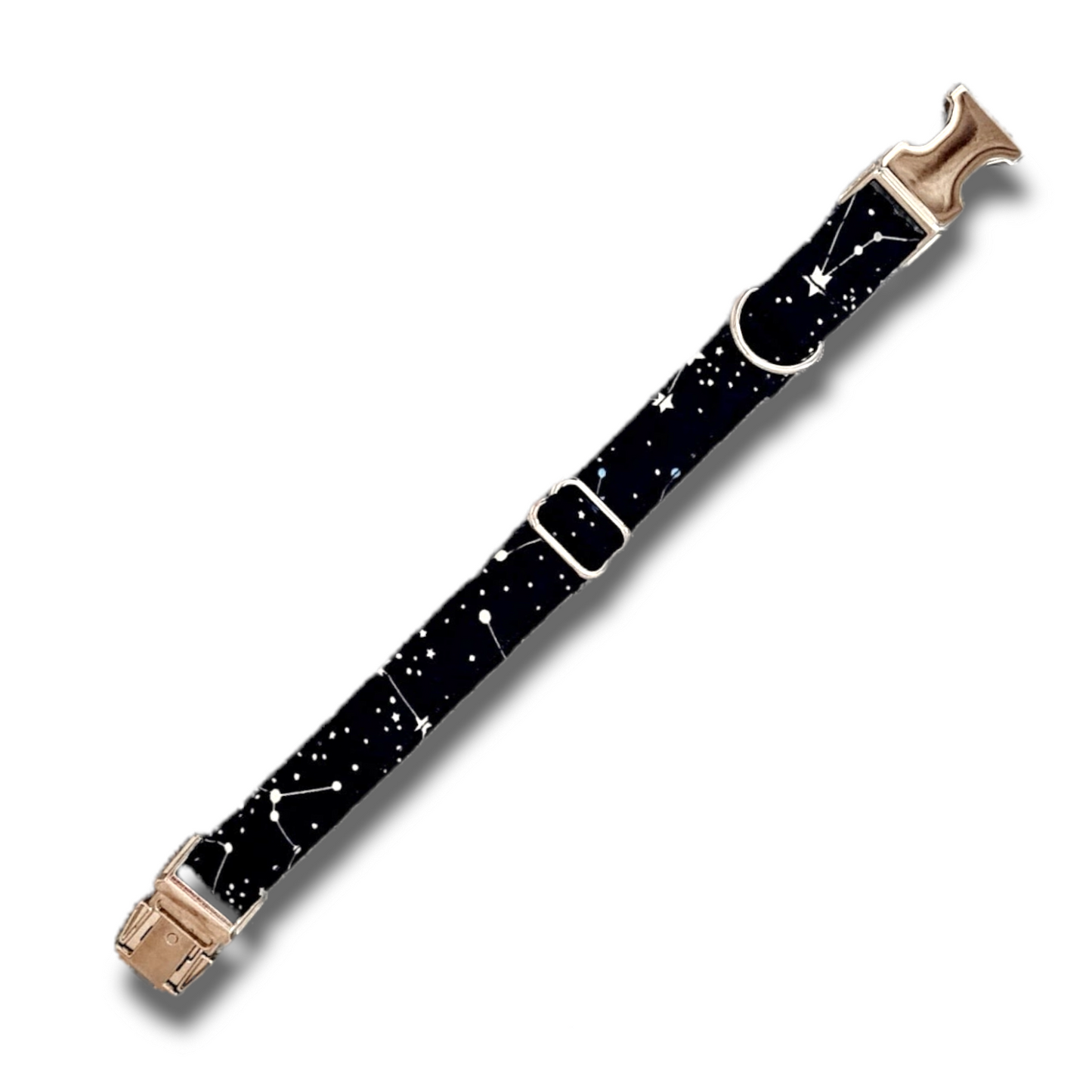Celestial and constellations print dog collar/lead navy blue