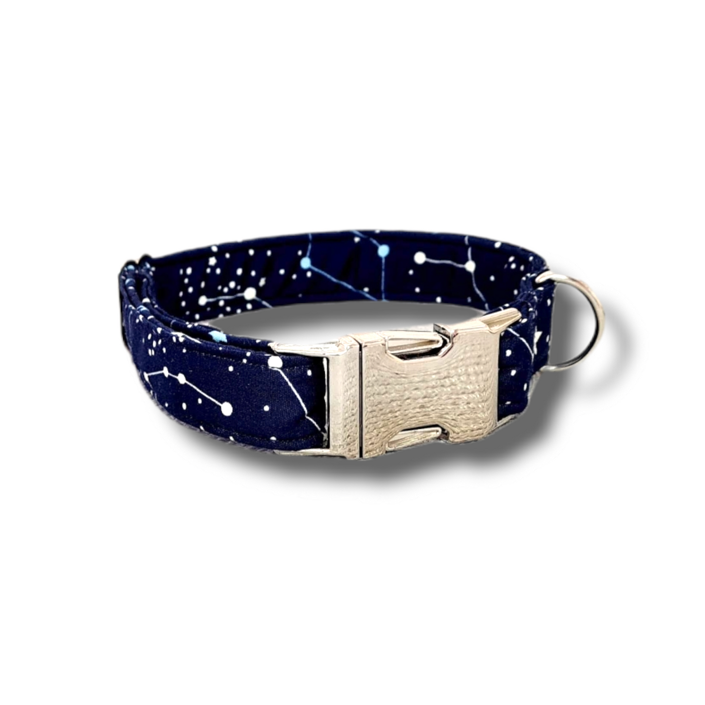 Celestial and constellations print dog collar/lead navy blue