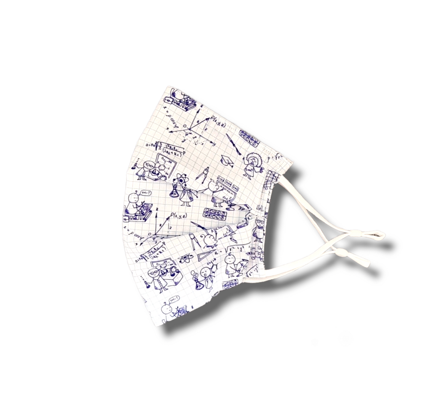 Cartoon teacher,student facemask. Washable and reusable with filter pocket. Adjustable elastic ear loops with toggle adjustment.