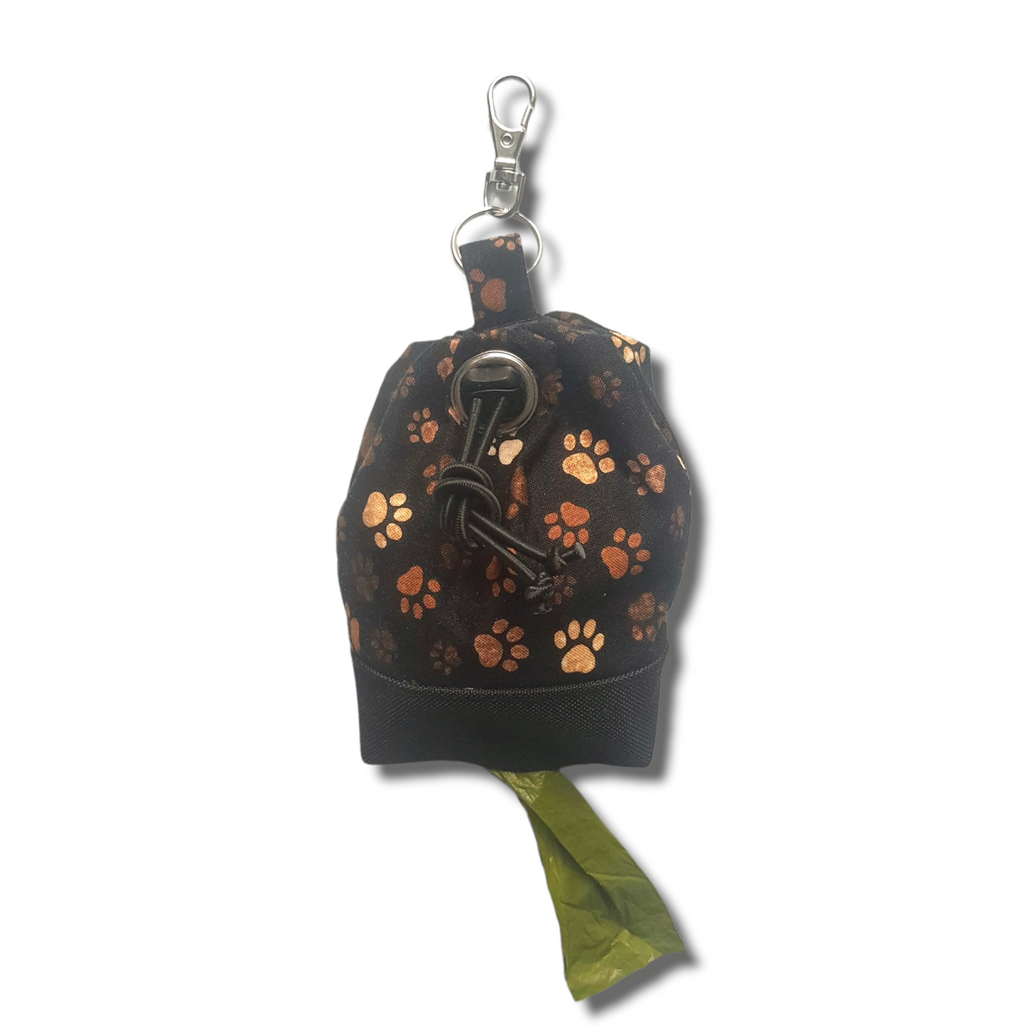 Dog treat bag with poo bag holder compartment