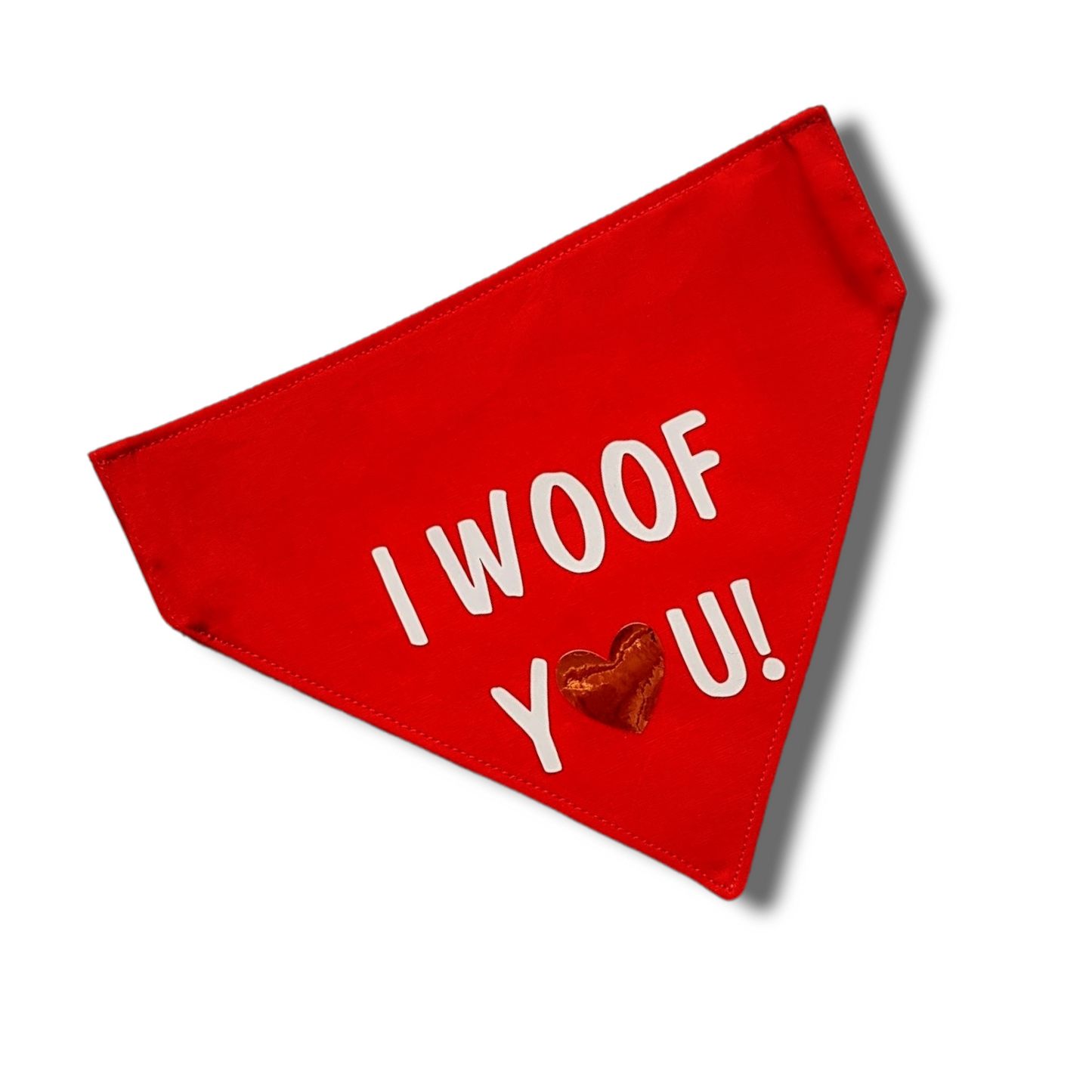 Valentines Dog Bandana // I woof you // Cuter than Cupid