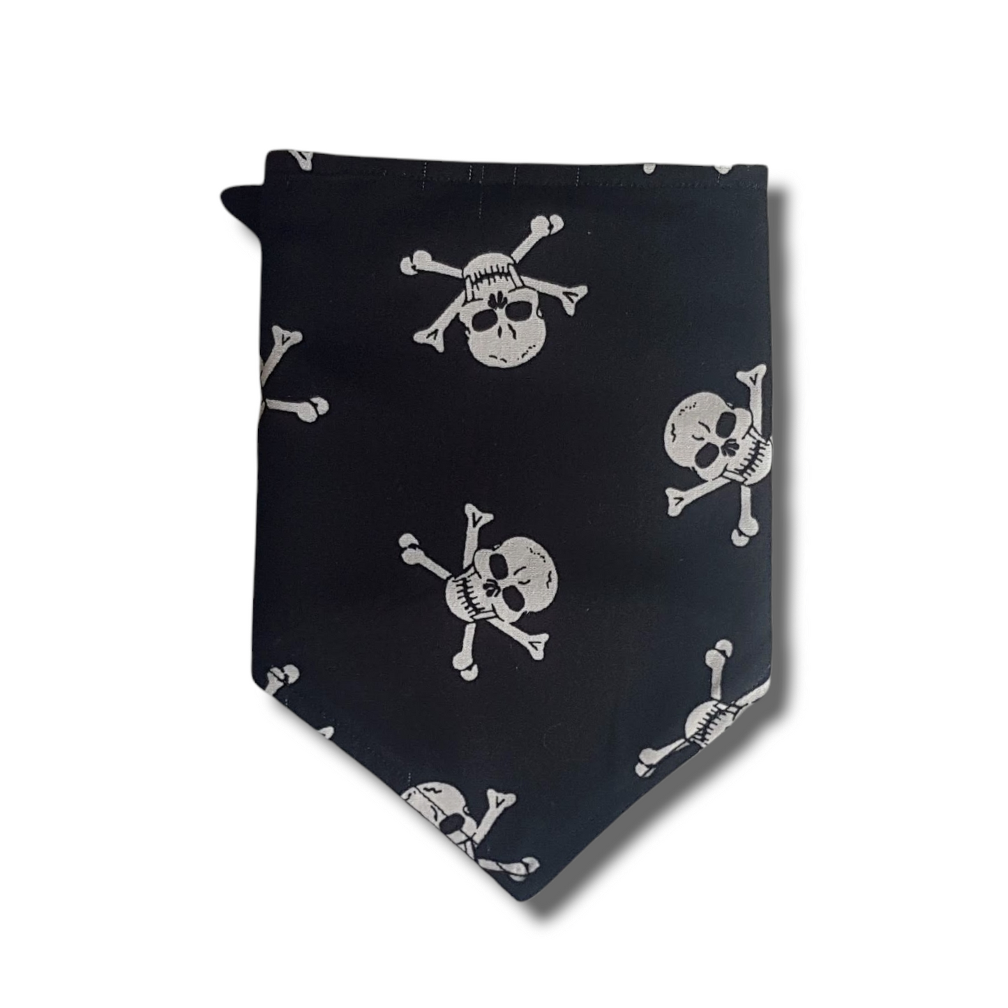 Bad to the bone/Skeleton print Halloween snap clip bandana - double sided