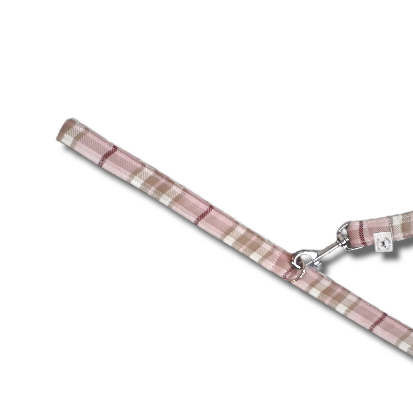 Pink tartan dog Lead/collar