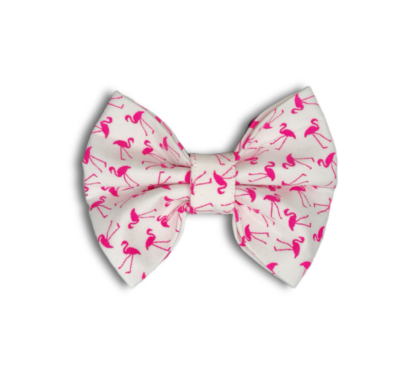 Pink Flamingo Print Dog Bow Tie