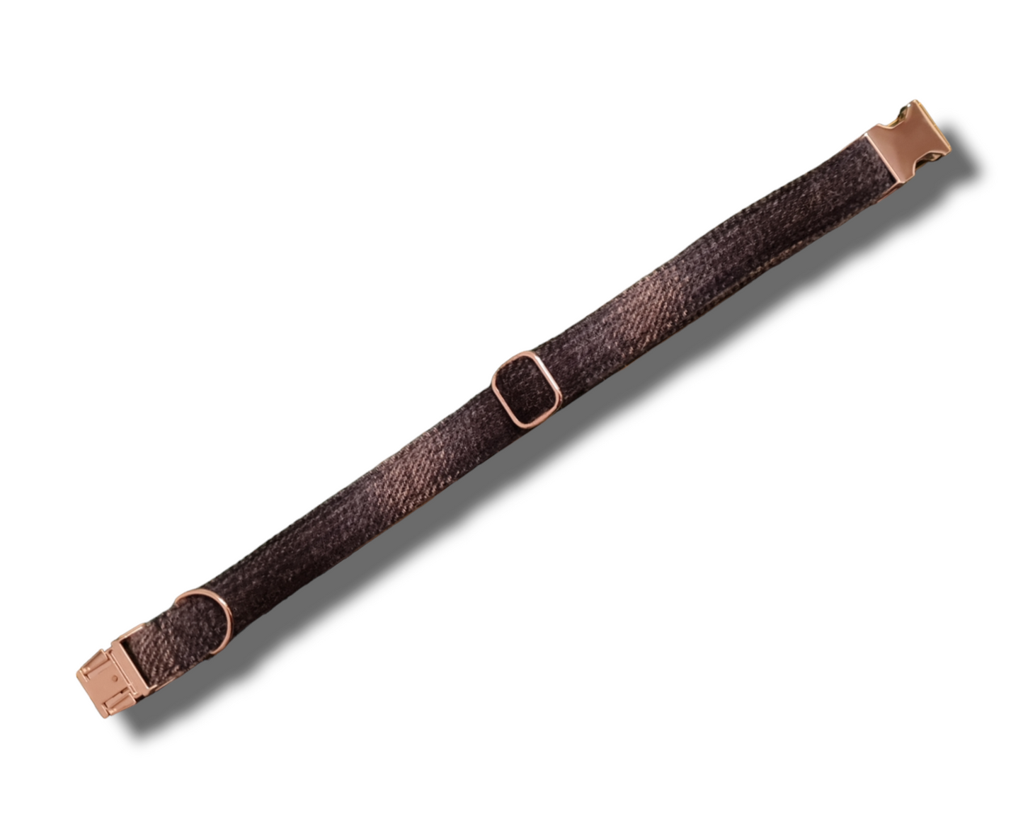 Blue gradient Wool Herringbone Dog Collar