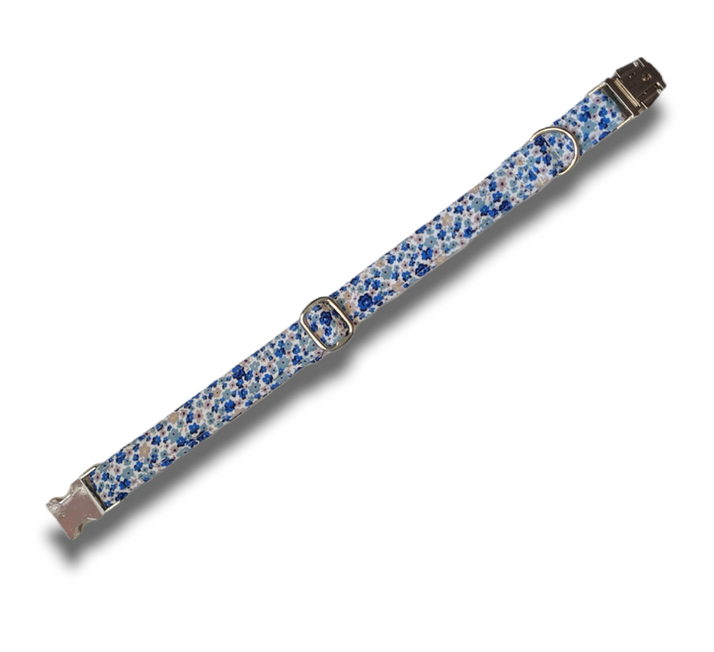Blue Ditsy Dog collar/lead