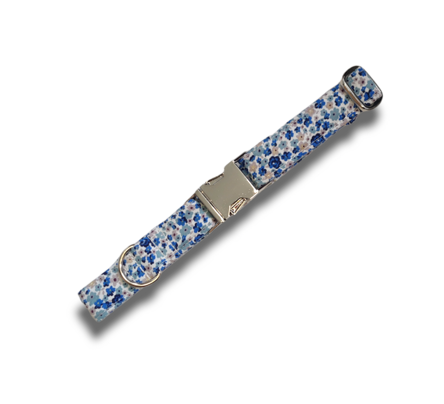 Blue Ditsy Dog collar/lead