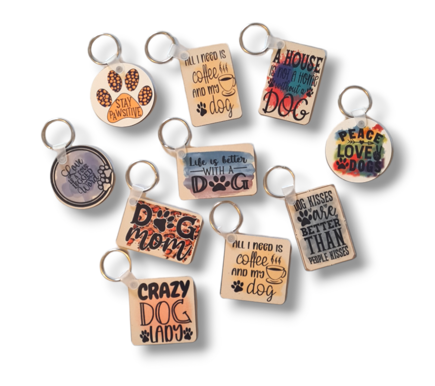 Dog quote keyring