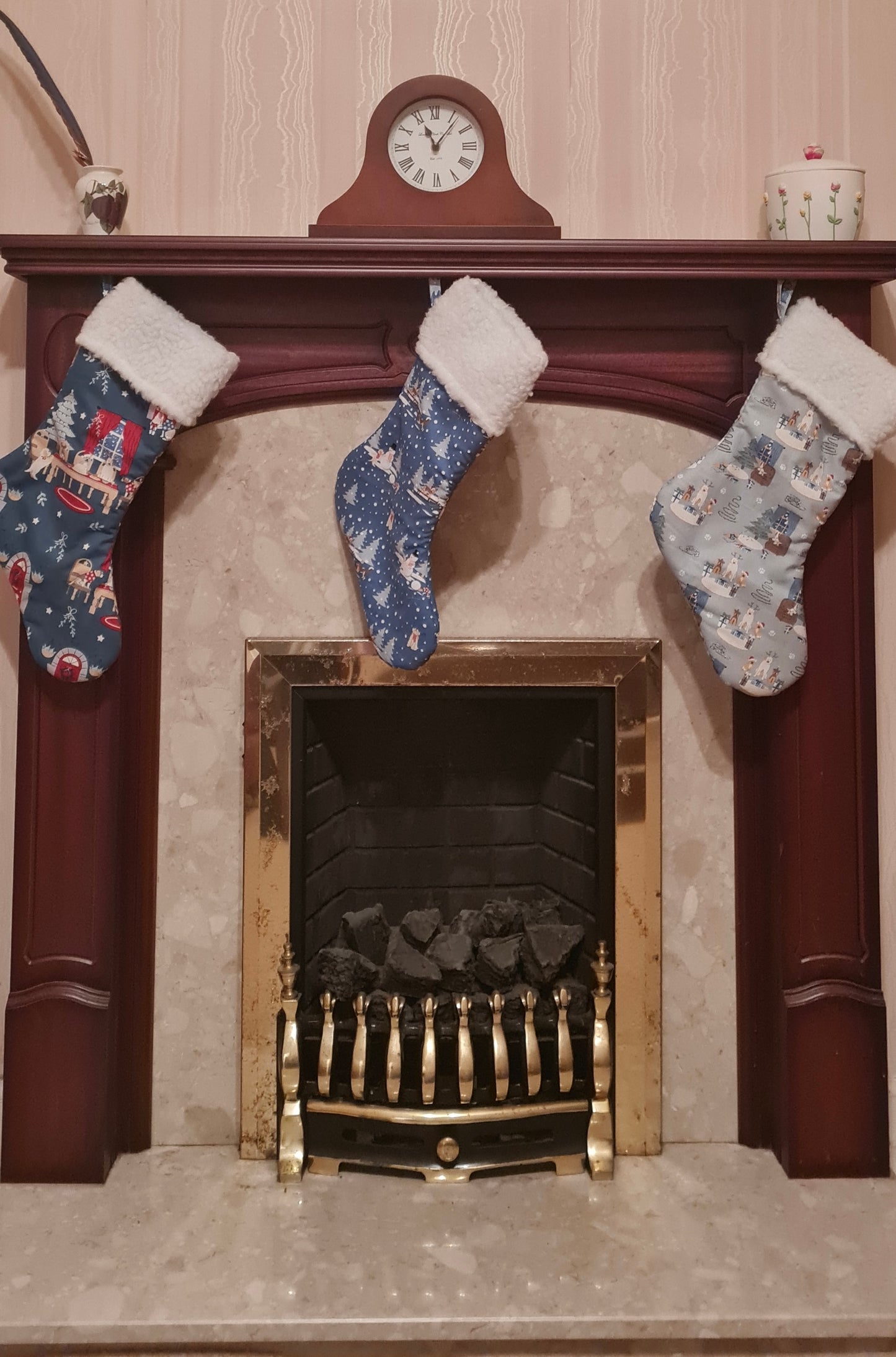 Christmas stocking - festive dogs