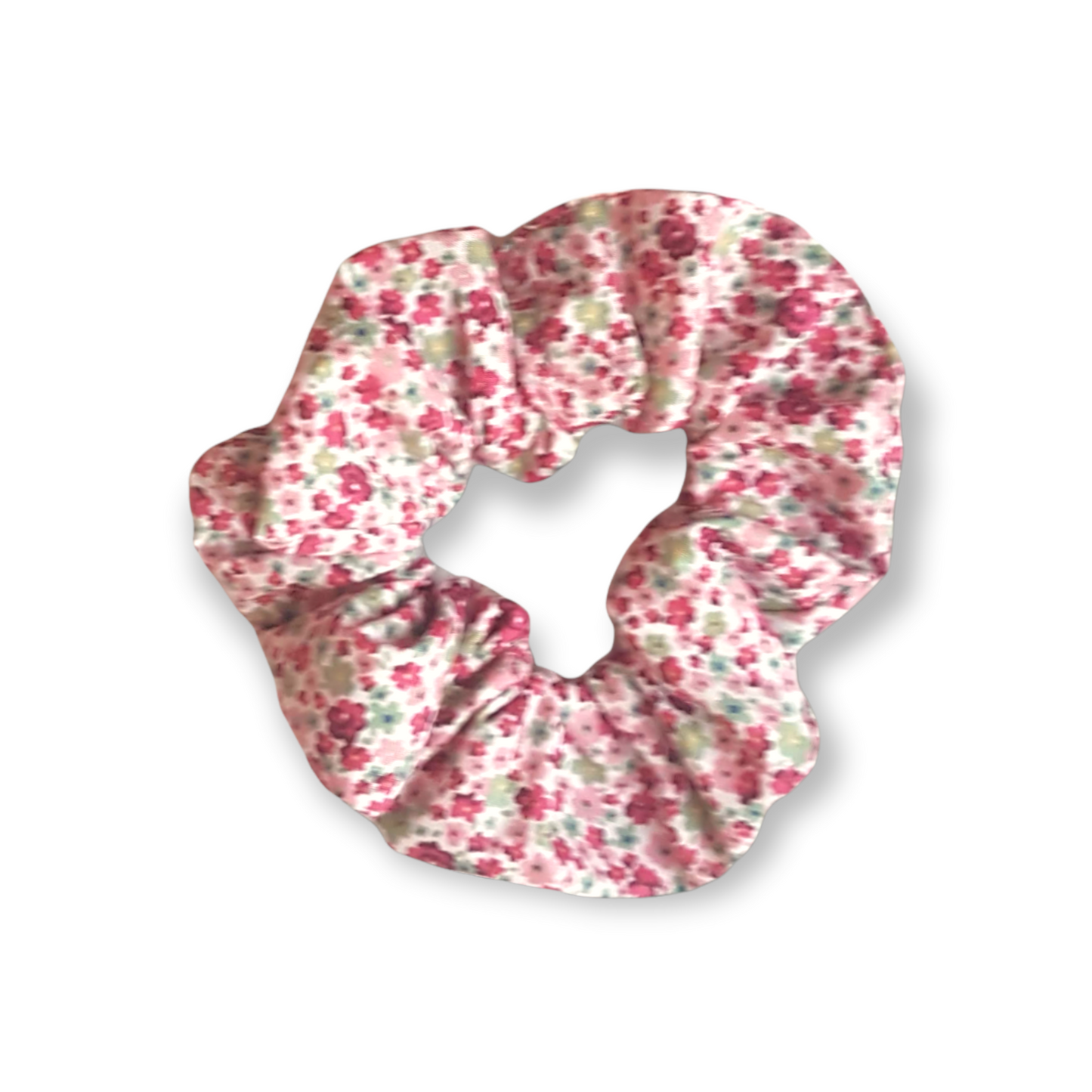 Pink ditsy scrunchies